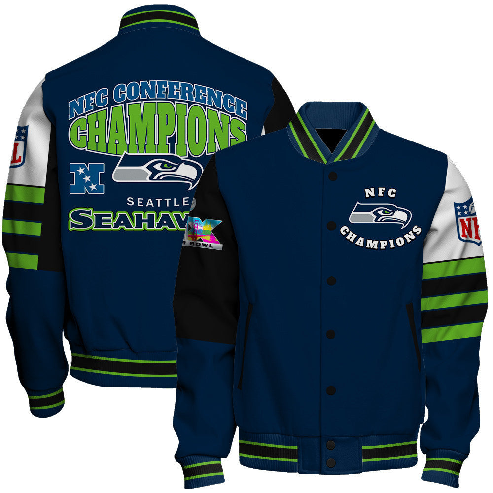 Seattle Seahawks 2025 NFC Conference Champions: The Ultimate Victory Varsity Jacket