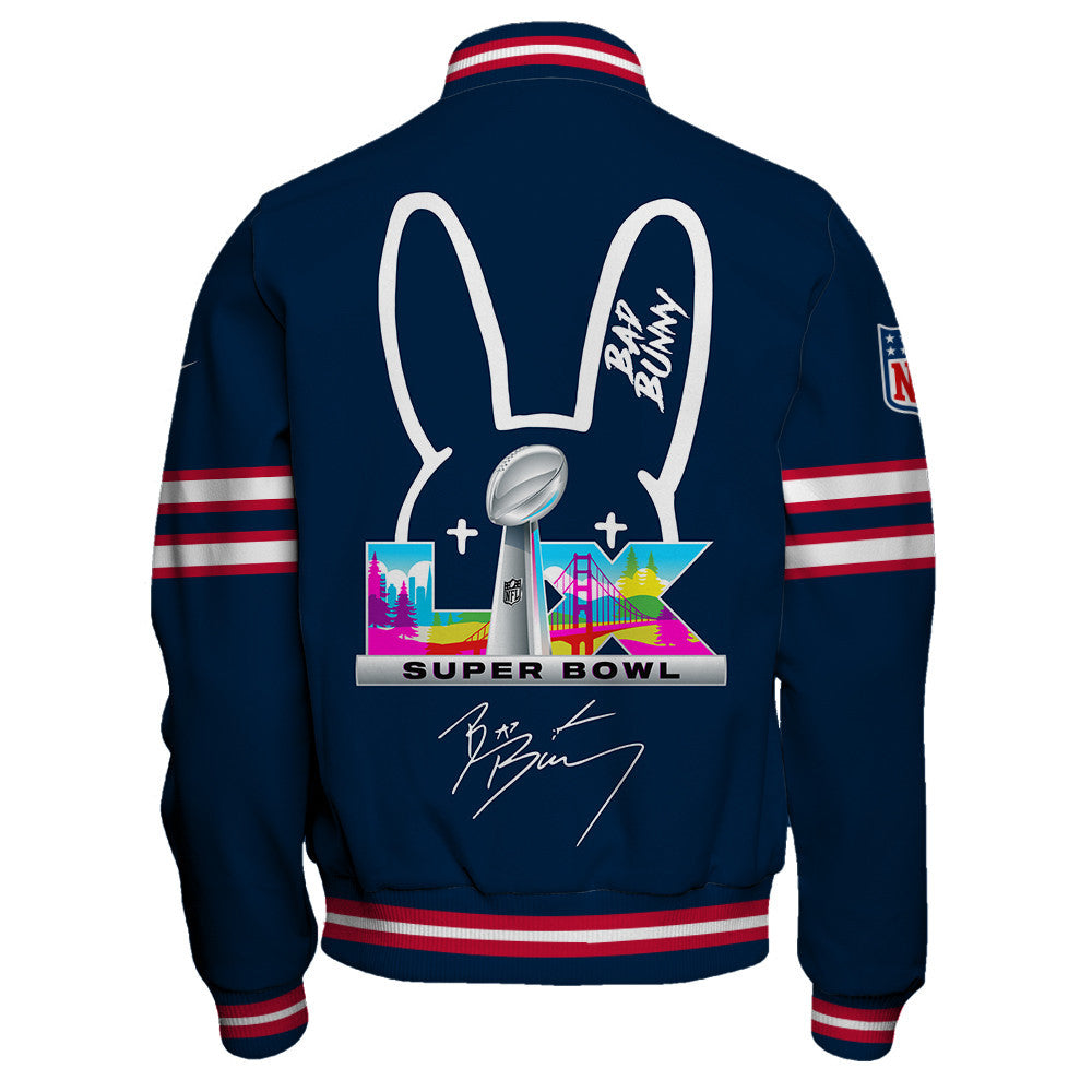 New England Patriots NFL x Bad Bunny Super Bowl 2025-26 Varsity Jacket