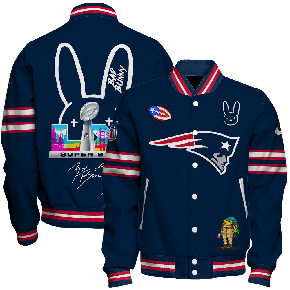 New England Patriots NFL x Bad Bunny Super Bowl 2025-26 Varsity Jacket