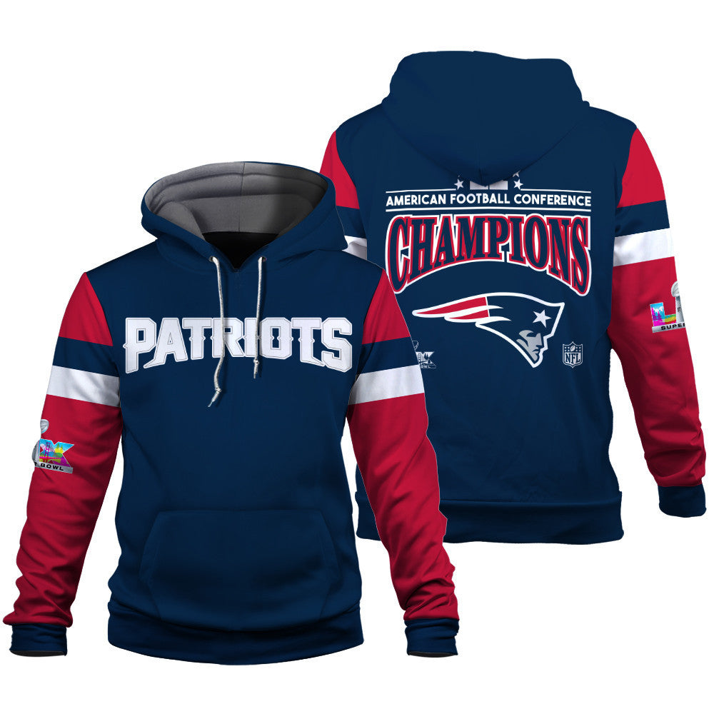 New England Patriots American Football Conference Champions 2025 3D Hoodie