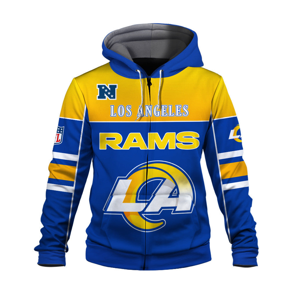 NFL Los Angeles Rams Built To Win 3D Zip Hoodie For Die-hard Fans