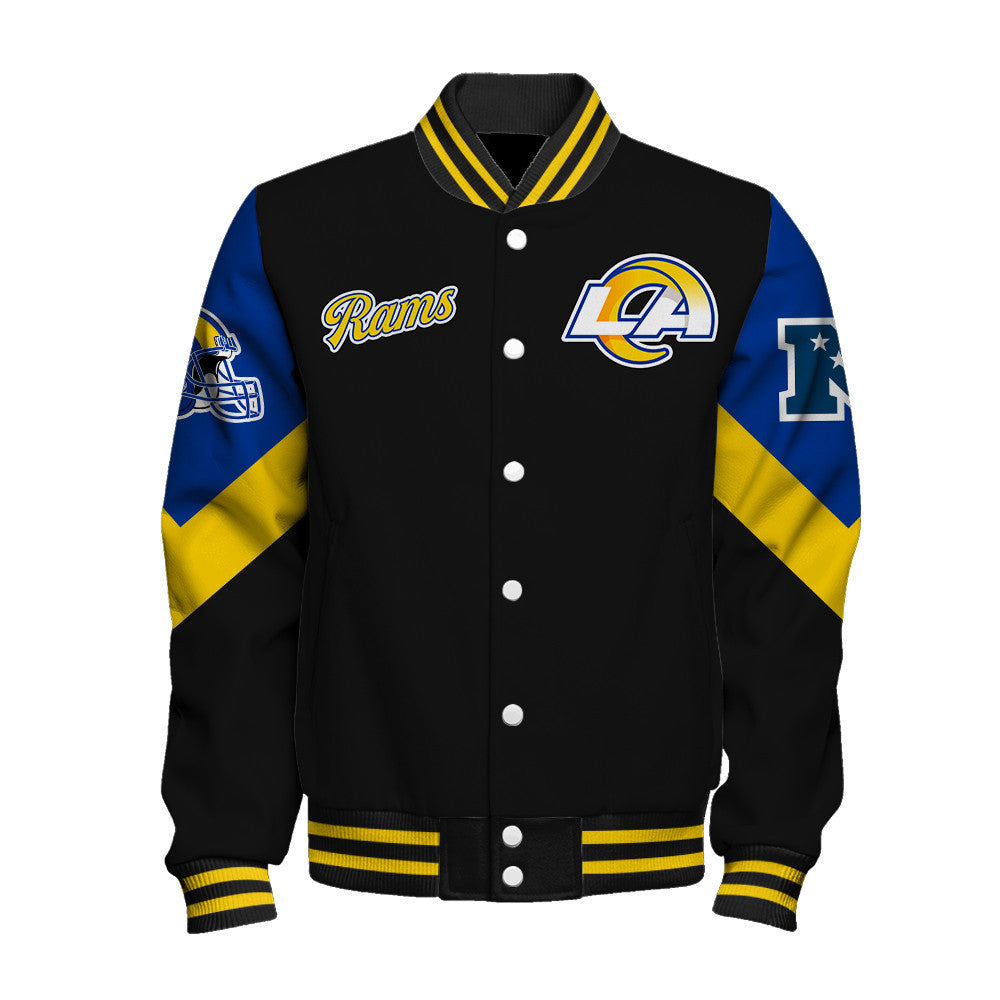Los Angeles Rams Football Club Iconic Logo Rams House Varsity Jacket