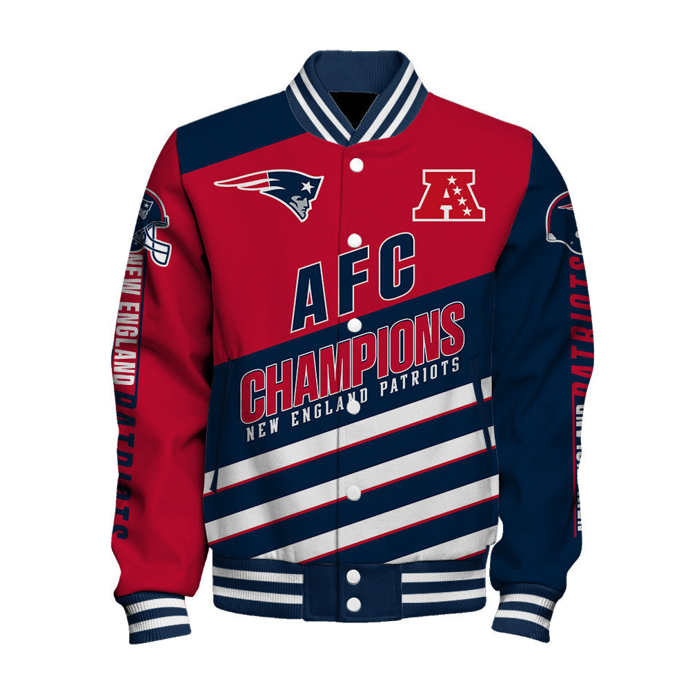 New England Patriots Limited Edition Honoring AFC Champions 2025 Varsity Jacket