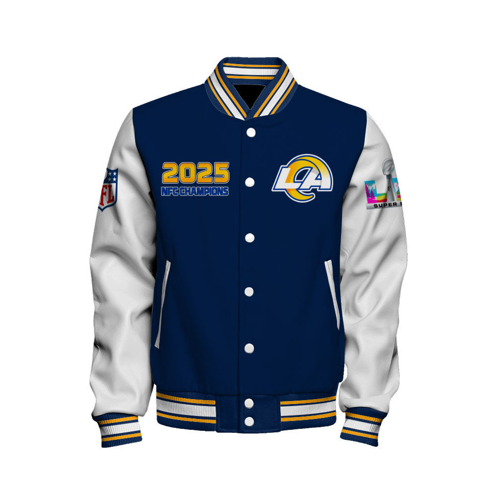 Los Angeles Rams 2025 NFC Champions: The "Rams Take NFC" Masterpiece Varsity Jacket
