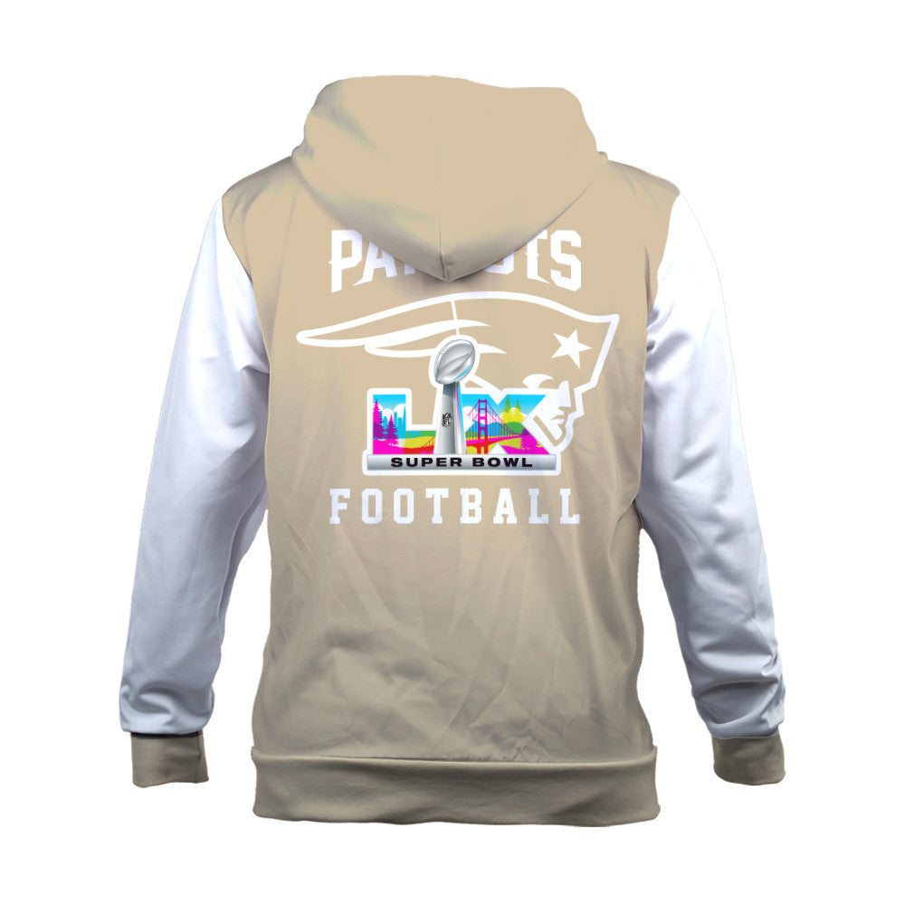 New England Patriots Tone-on-tone Color Coordination 3D Hoodie