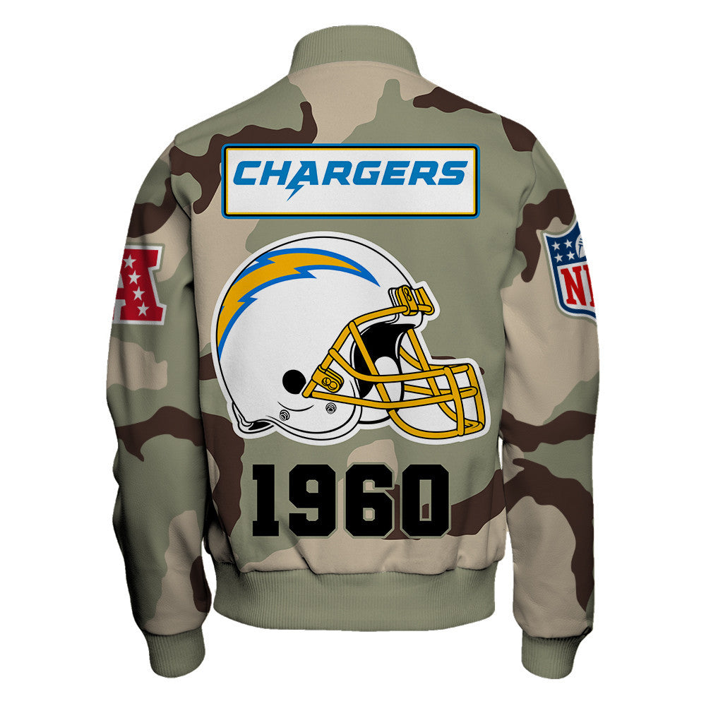 Los Angeles Rams Unique Military Green Design, Large Logo On The Back Varsity Jacket