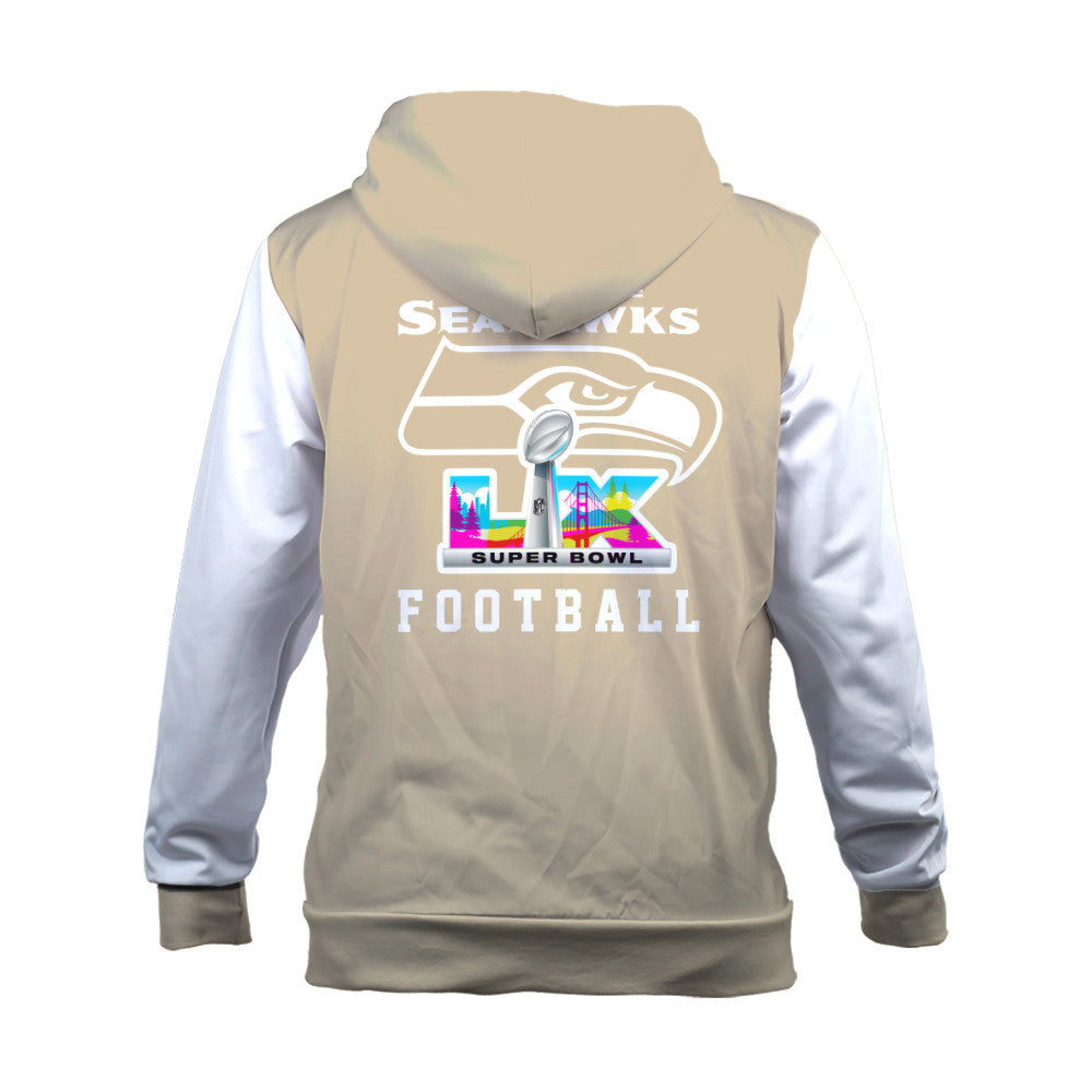 Seattle Seahawks Tone-on-tone Color Coordination 3D Hoodie