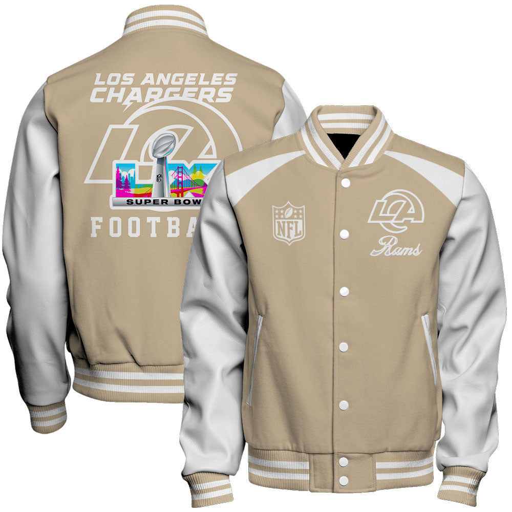 Los Angeles Rams Tone-on-tone Color Coordination Varsity Jacket