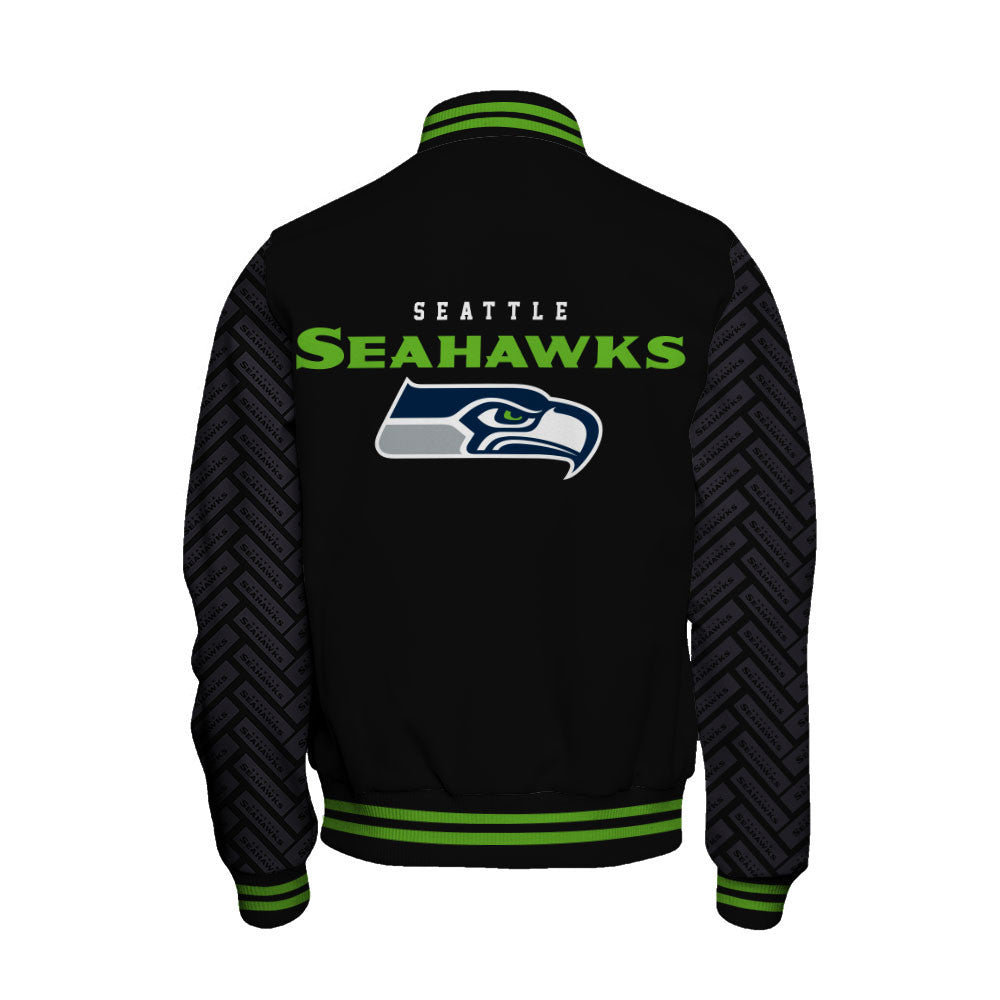 NFL Seattle Seahawks I Love Hawks Iconic Edition Classic Varsity Jacket