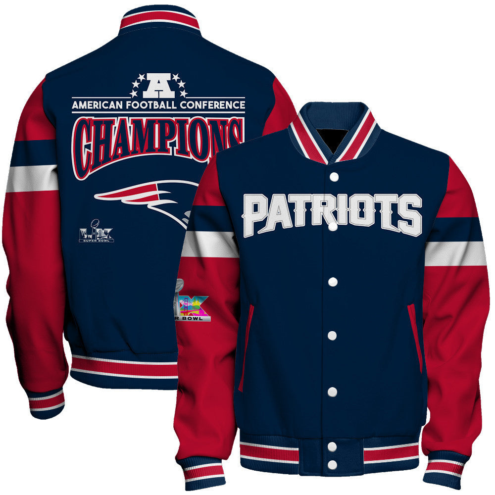 New England Patriots American Football Conference Champions 2025 Varsity Jacket