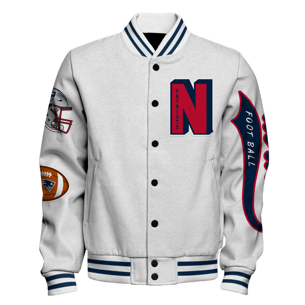 New England Patriots Breaking All Conventional Design Standards Varsity Jacket