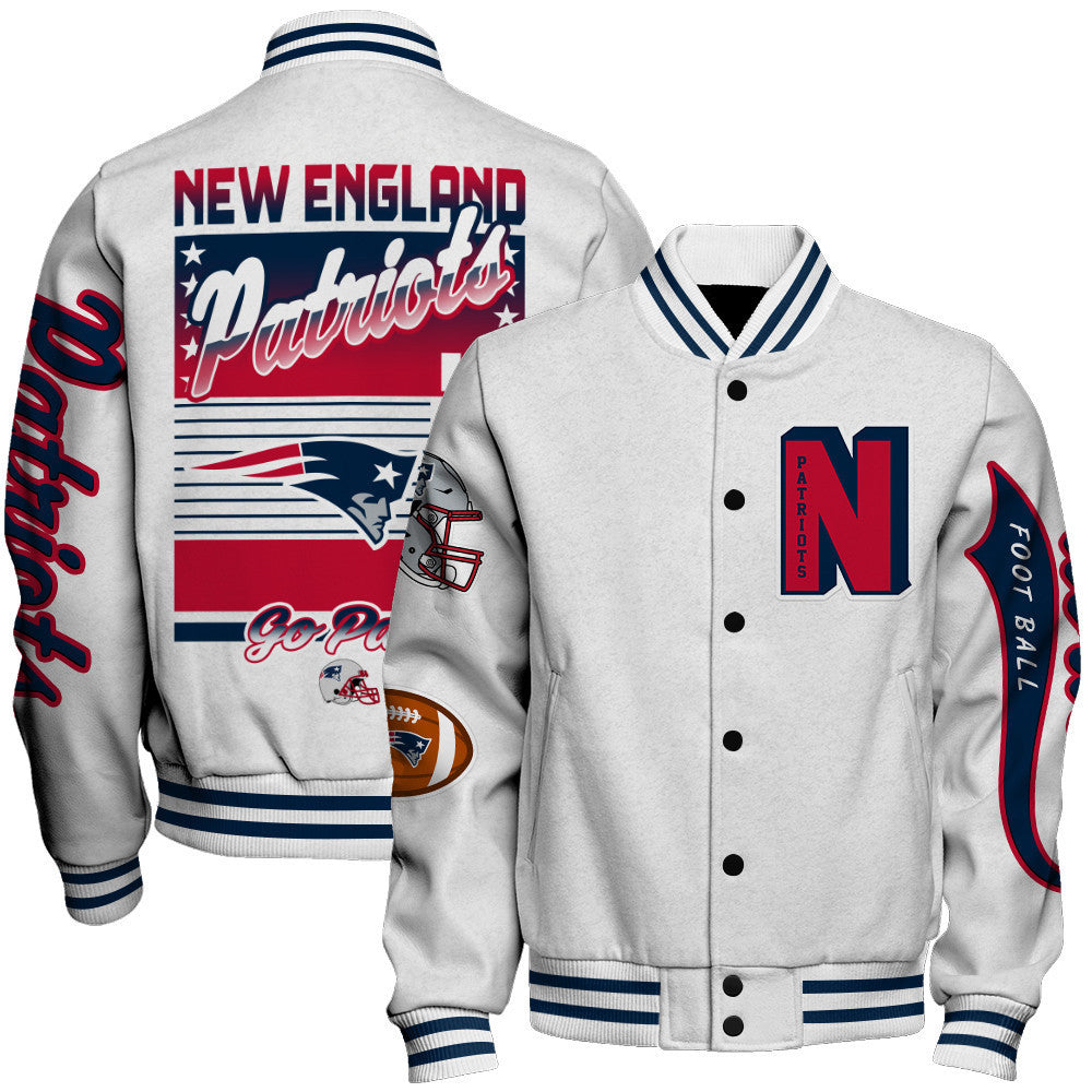 New England Patriots Breaking All Conventional Design Standards Varsity Jacket