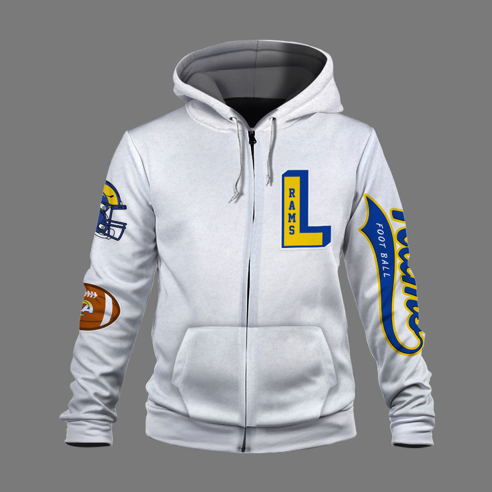 Los Angeles Rams Breaking All Conventional Design Standards 3D Zip Hoodie