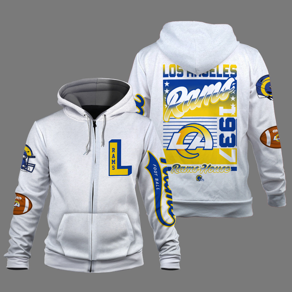 Los Angeles Rams Breaking All Conventional Design Standards 3D Zip Hoodie