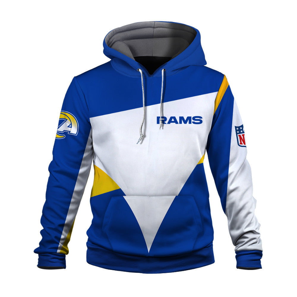 NFL Los Angeles Rams Team Color Pride Exclusive Design 3D Hoodie
