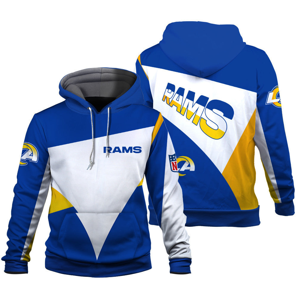 NFL Los Angeles Rams Team Color Pride Exclusive Design 3D Hoodie