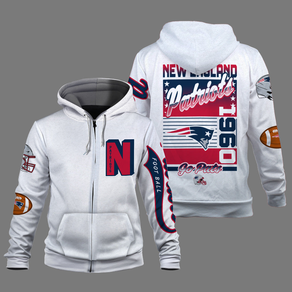 New England Patriots Breaking All Conventional Design Standards 3D Zip Hoodie