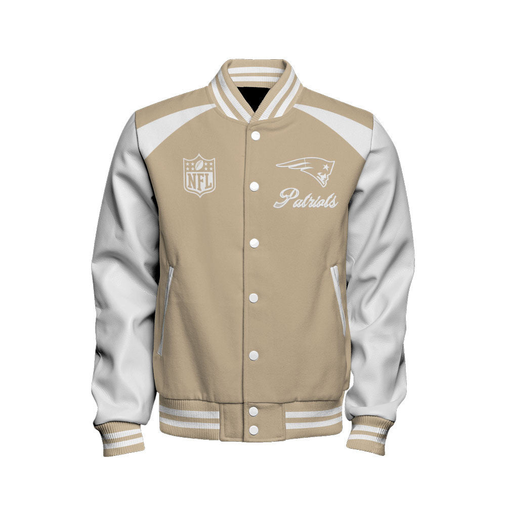 New England Patriots Tone-on-tone Color Coordination Varsity Jacket