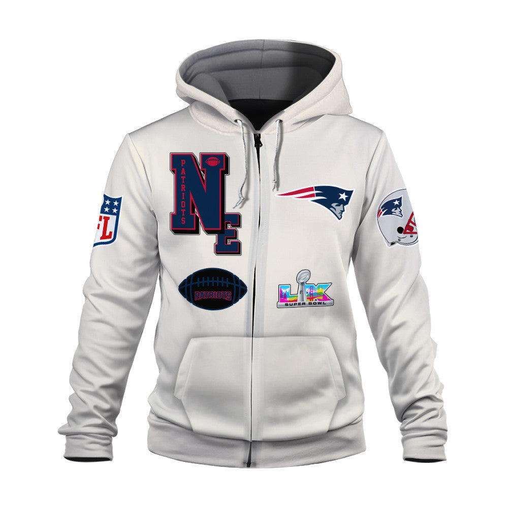 New England Patriots When Icons Become Art 3D Zip Hoodie