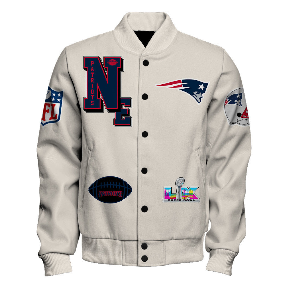 New England Patriots When Icons Become Art Varsity Jacket