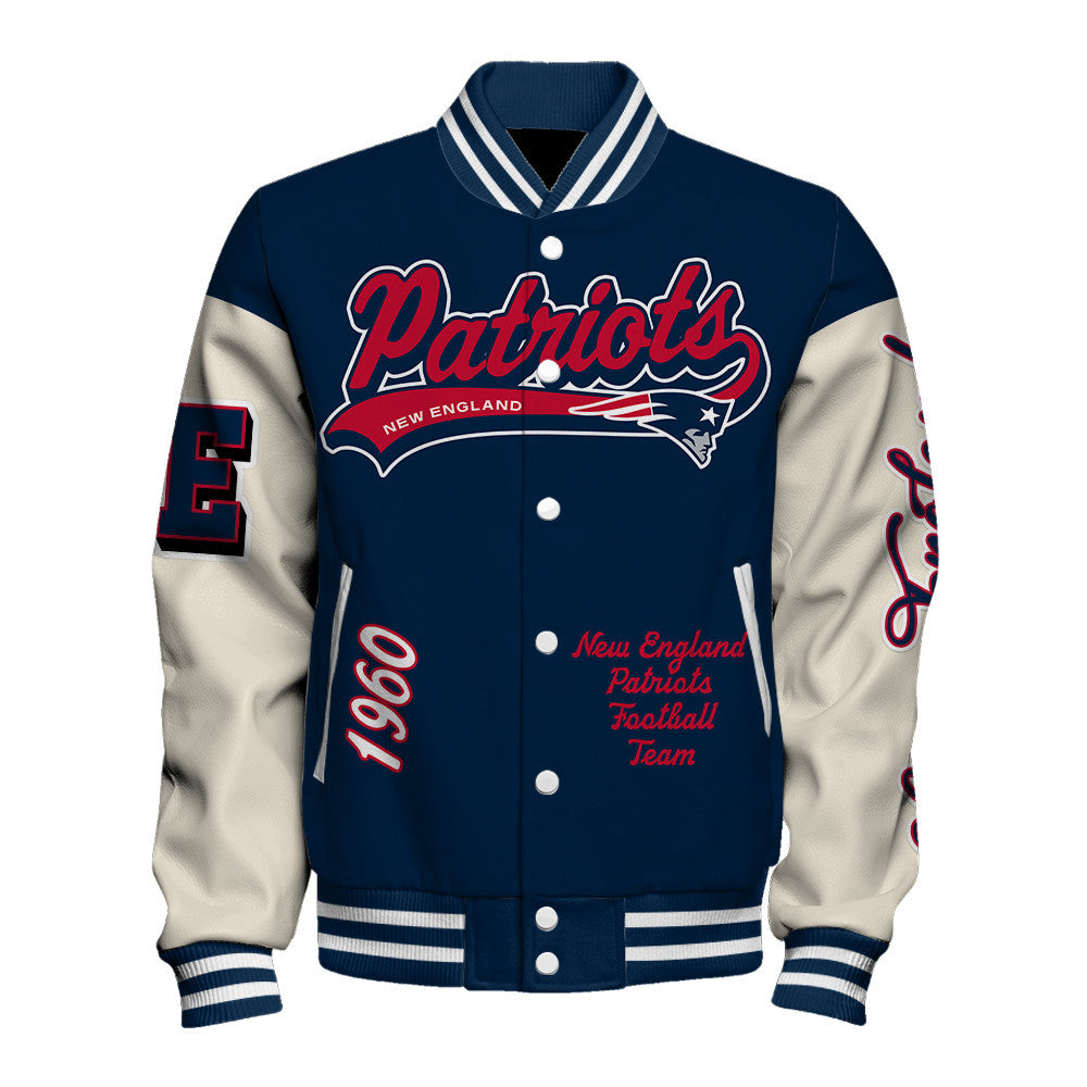 NFL New England Patriots Iconic Letterman Heritage Meets Style Varsity Jacket