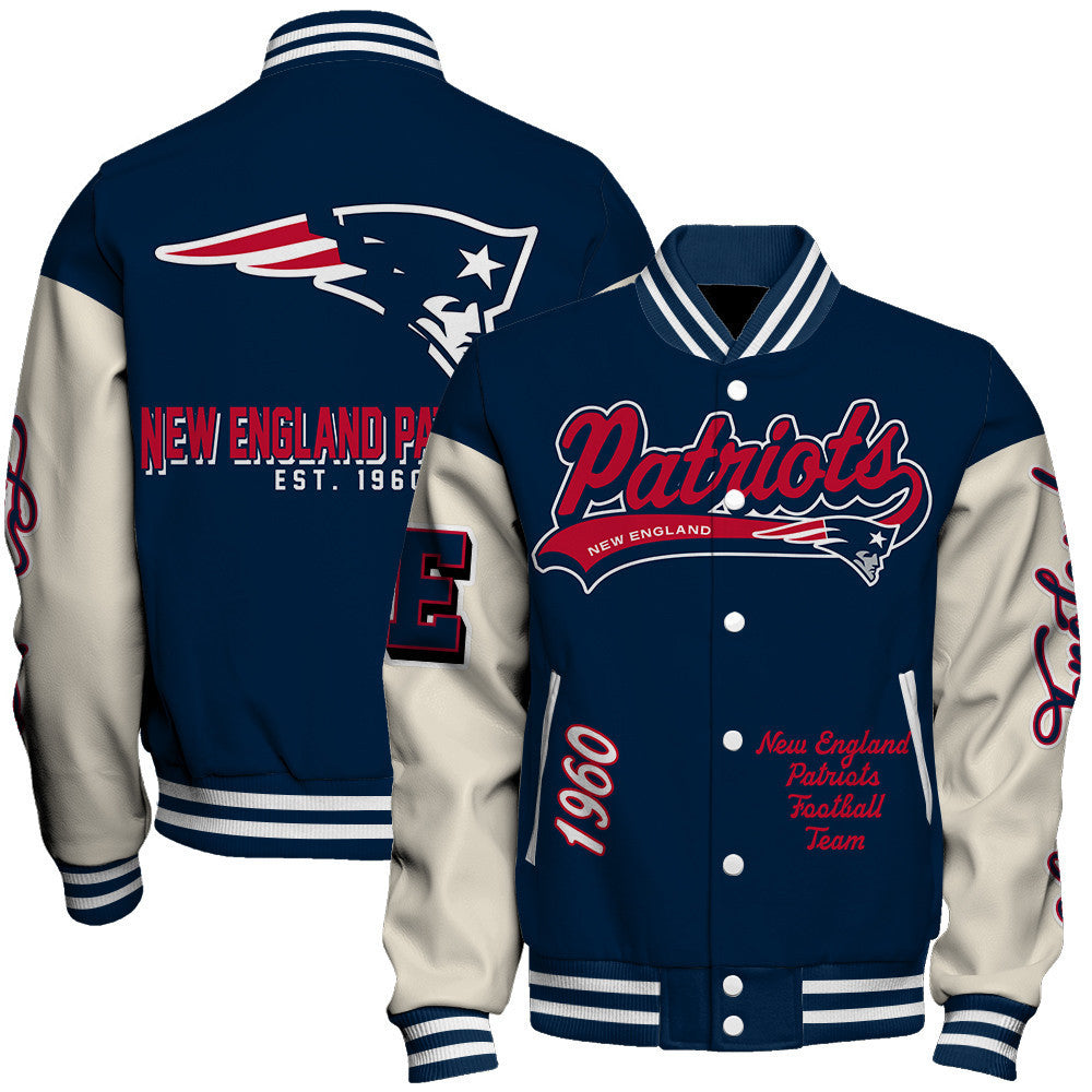 NFL New England Patriots Iconic Letterman Heritage Meets Style Varsity Jacket