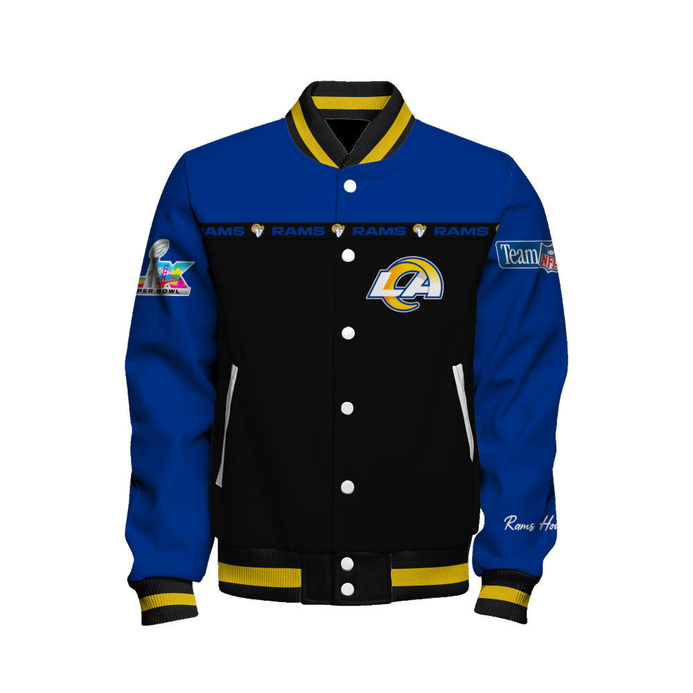 NFL Los Angeles Rams Style & Passion Super Bowl LX Varsity Jacket