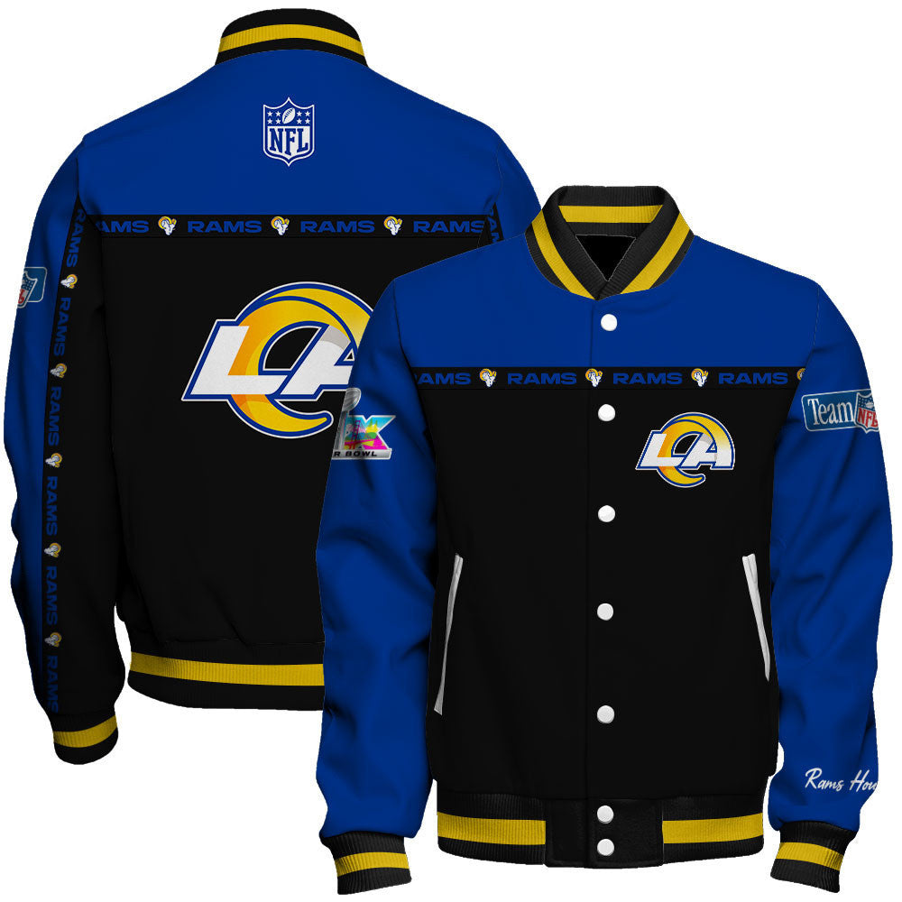 NFL Los Angeles Rams Style & Passion Super Bowl LX Varsity Jacket