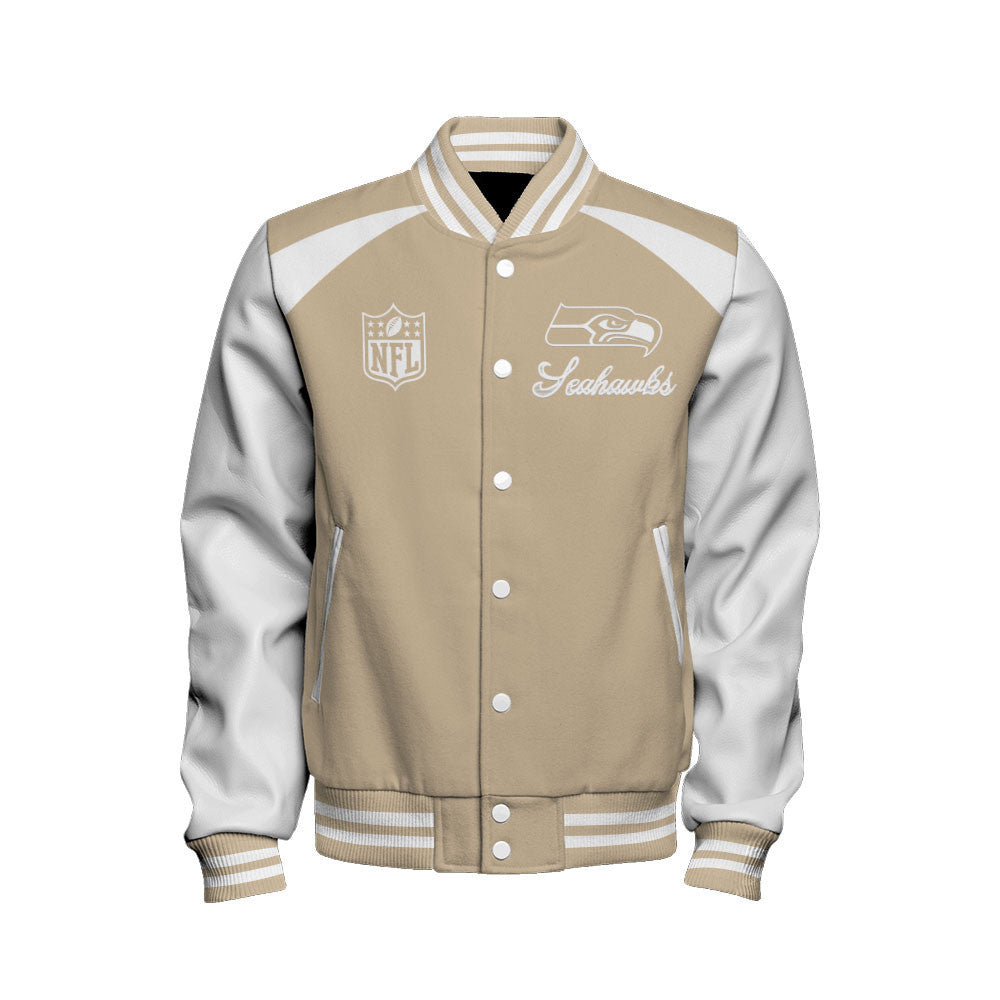 Seattle Seahawks Tone-on-tone Color Coordination Varsity Jacket