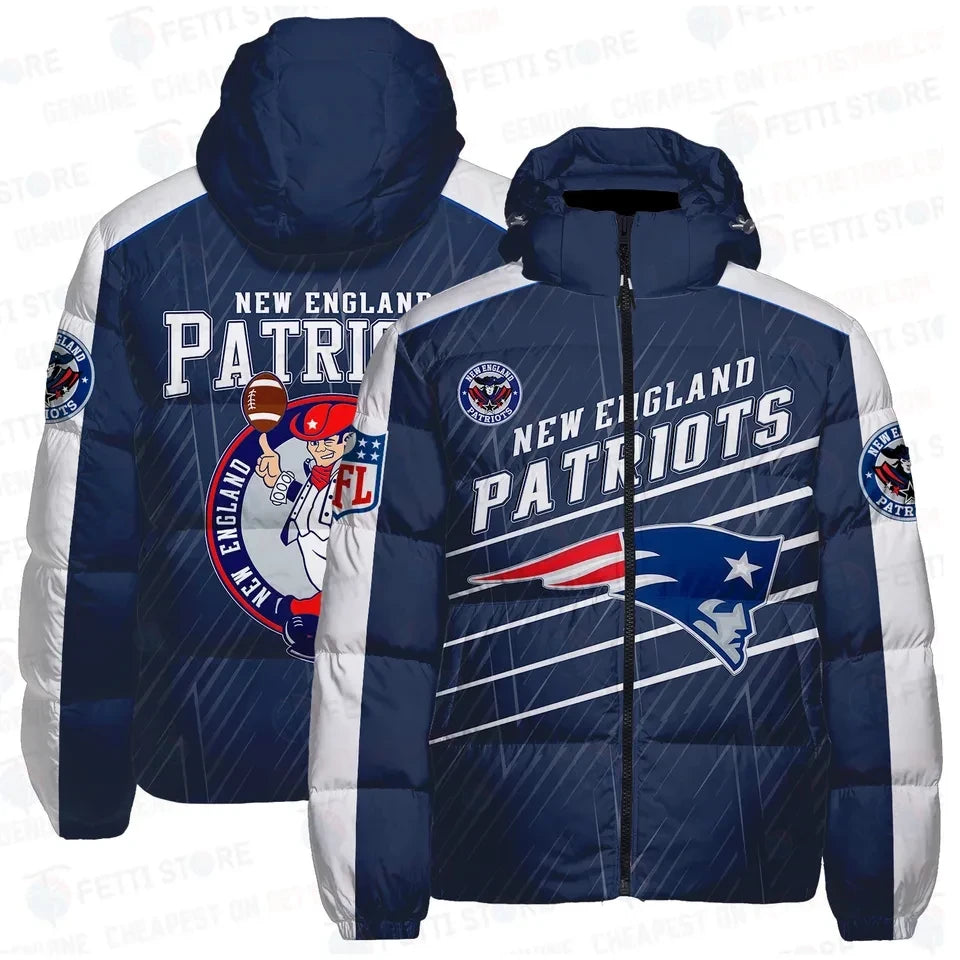 New England Patriots Dual Logo Heritage 3D Down Jacket