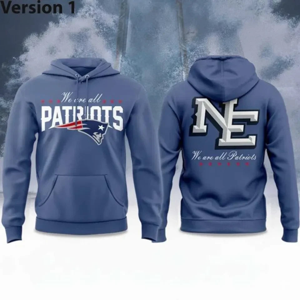 New England Patriots We're All Patriots 3D Pullover Hoodie