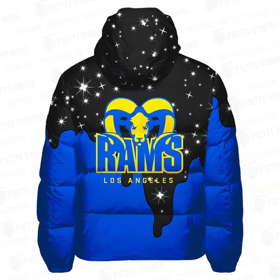 Los Angeles Rams Night Sky Fan 3D Down Jacket