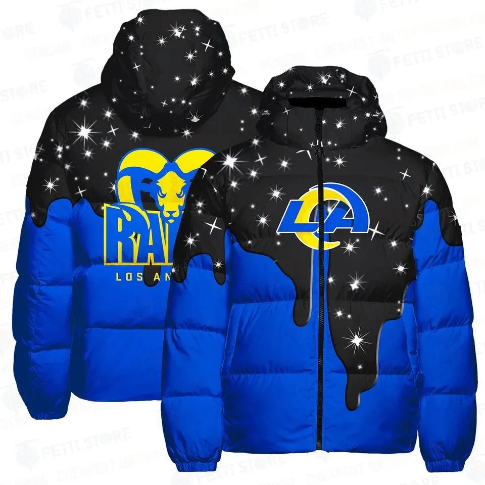 Los Angeles Rams Night Sky Fan 3D Down Jacket