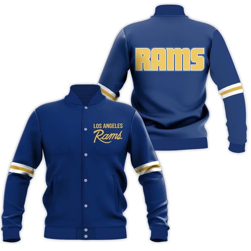Los Angeles Rams Blue Gold Classic 3D Baseball Jacket