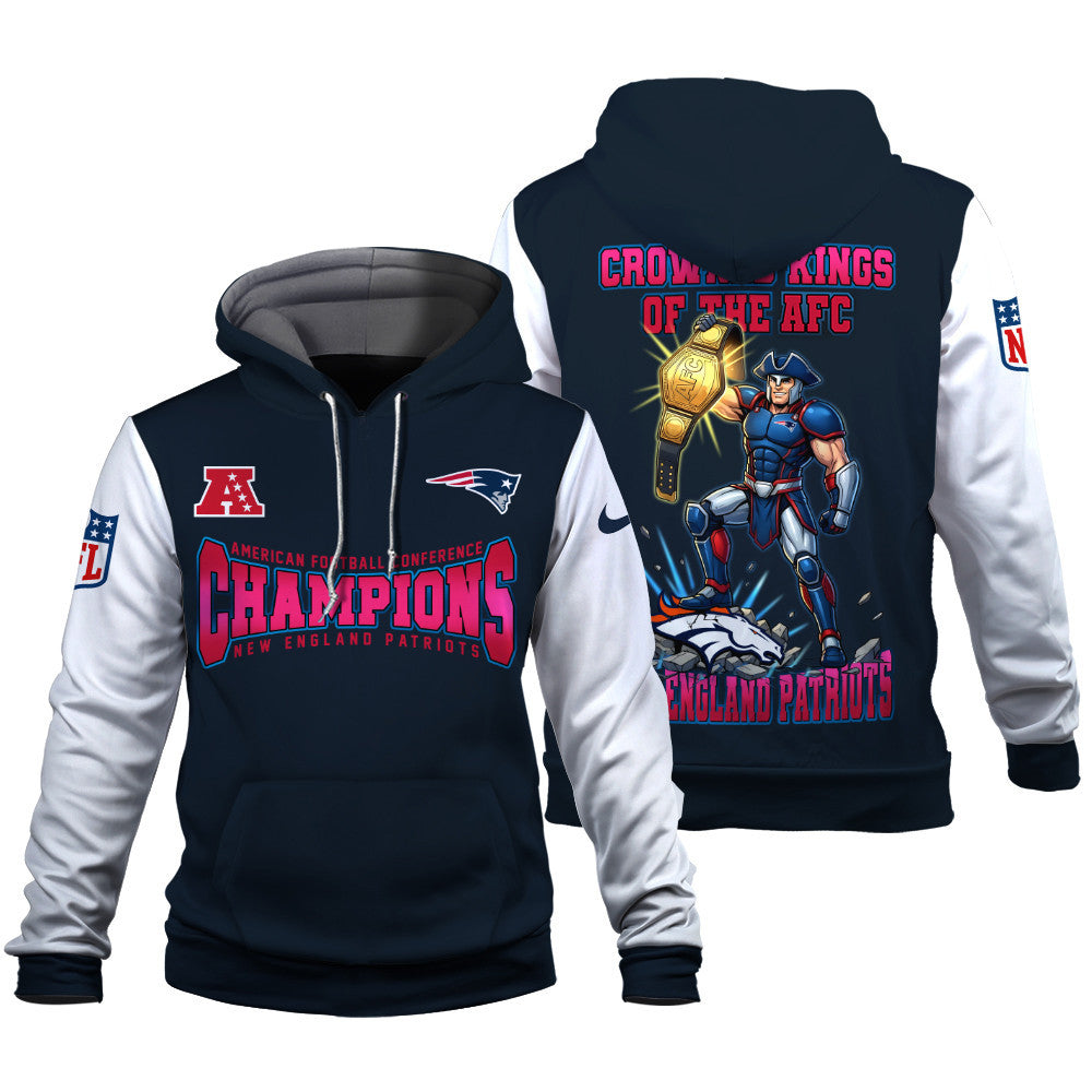 New England Patriots Crowned Kings Of The AFC Hoodie