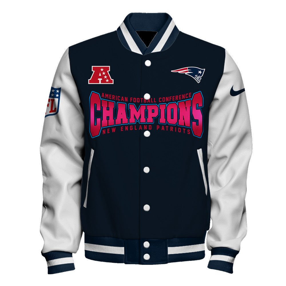 New England Patriots Crowned Kings Of The AFC Varsity Jacket