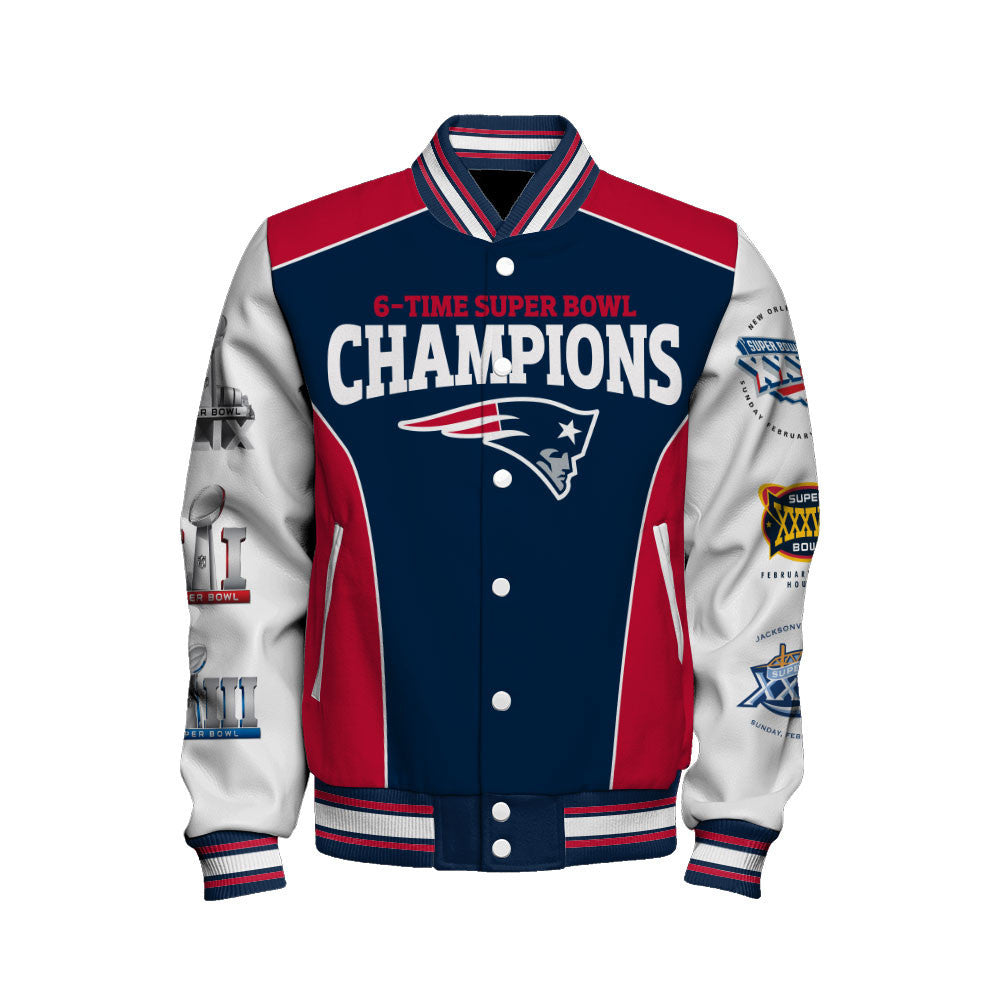 New England Patriots The Pinnacle Of Sports Mascot Art Varsity Jacket
