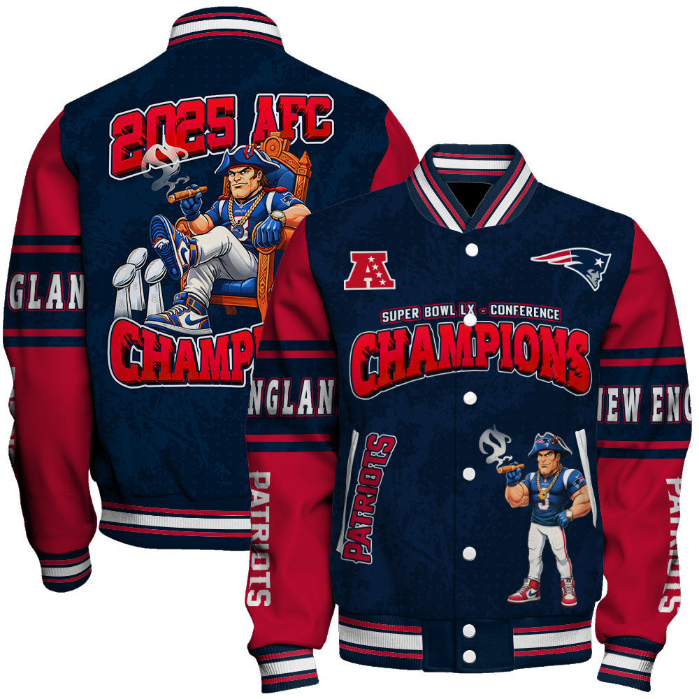 New England Patriots Championship Glow Edition Varsity Jacket