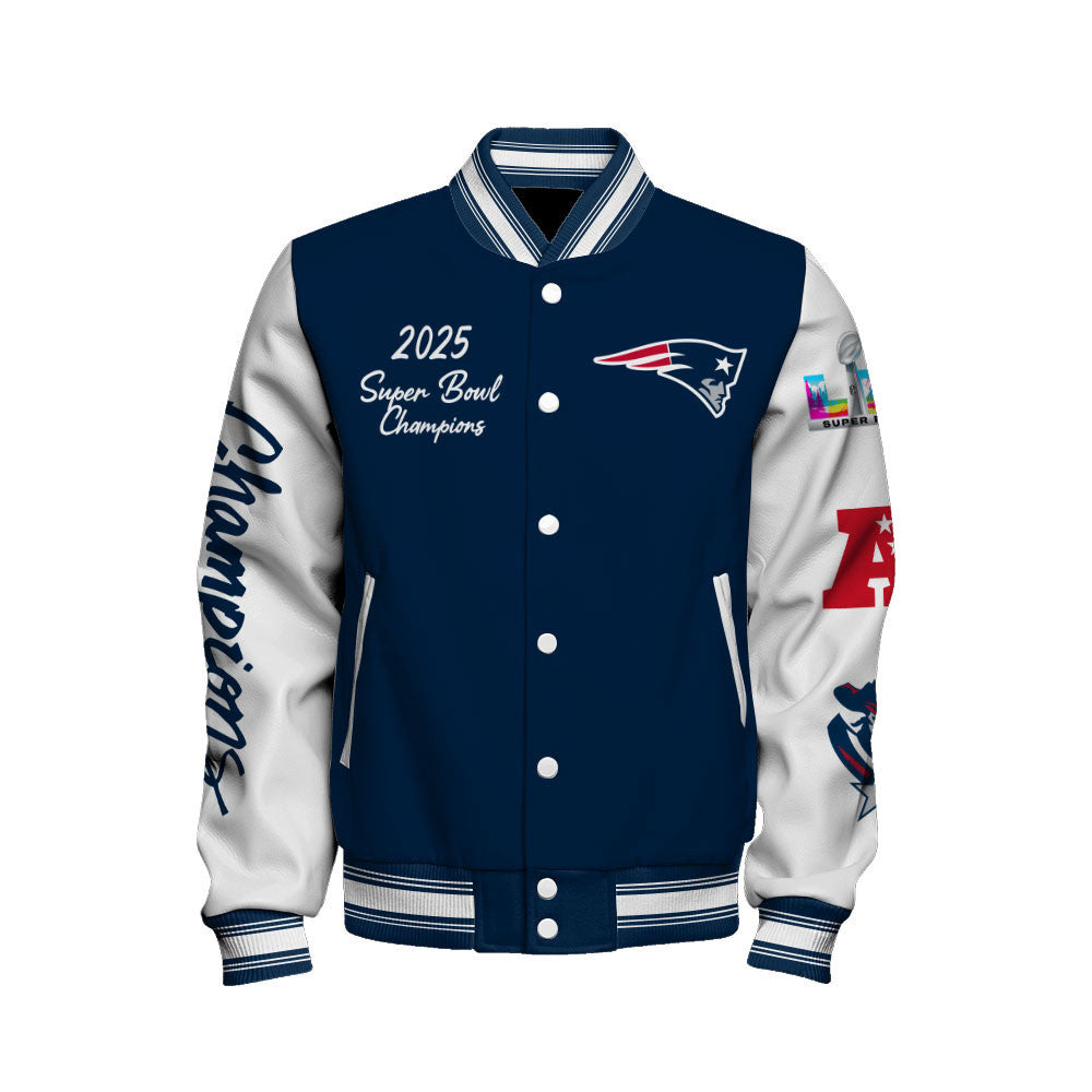 New England Patriots 2025-26 Super Bowl LX Champions Varsity Jacket