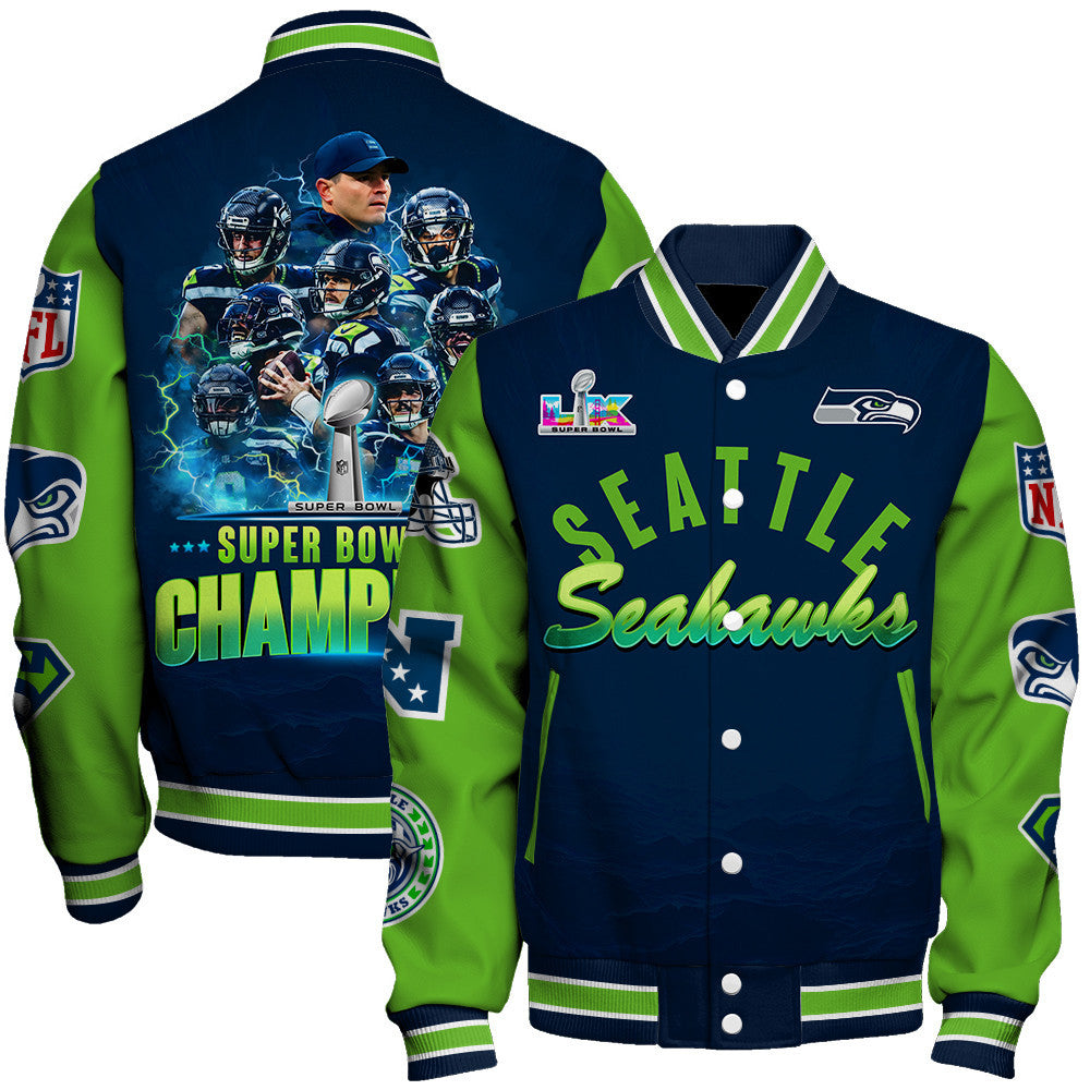 Seattle Seahawks The "Champion Spirit" Varsity Jacket