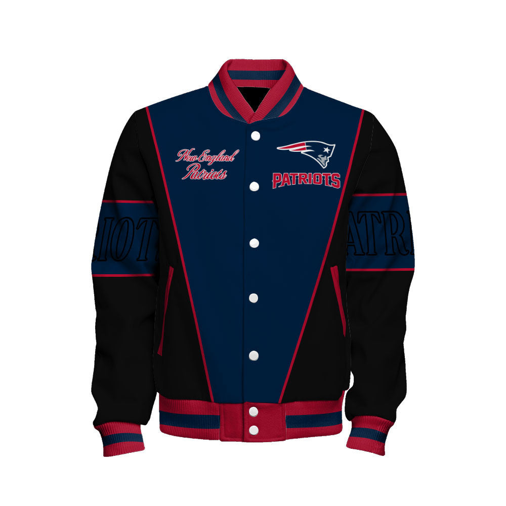 New England Patriots Classic Design Team-Inspired Varsity Jacket