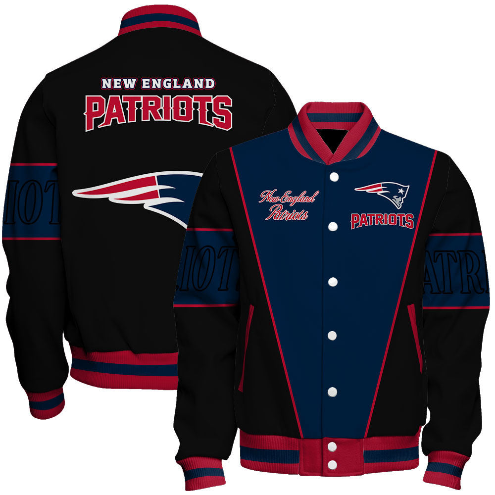 New England Patriots Classic Design Team-Inspired Varsity Jacket