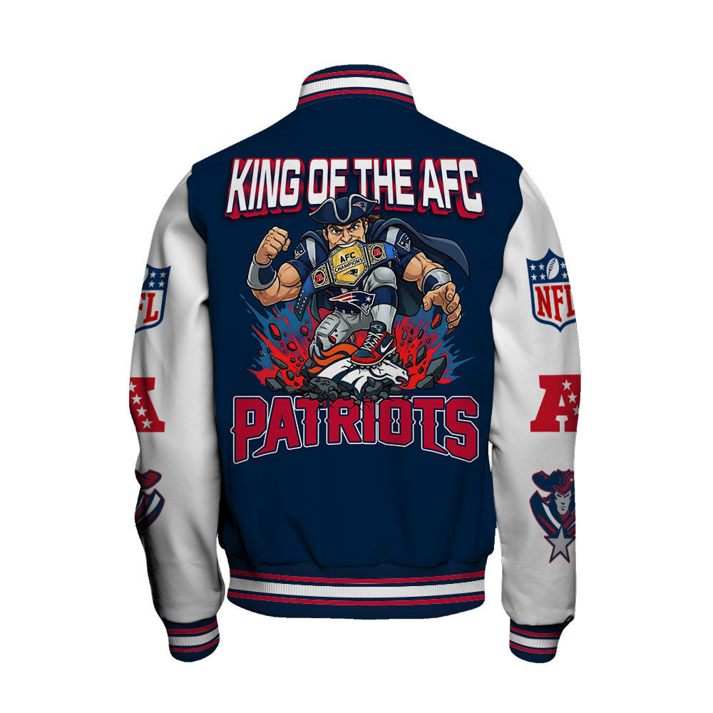 New England Patriots King of The NFC 2025-26 Champions Varsity Jacket