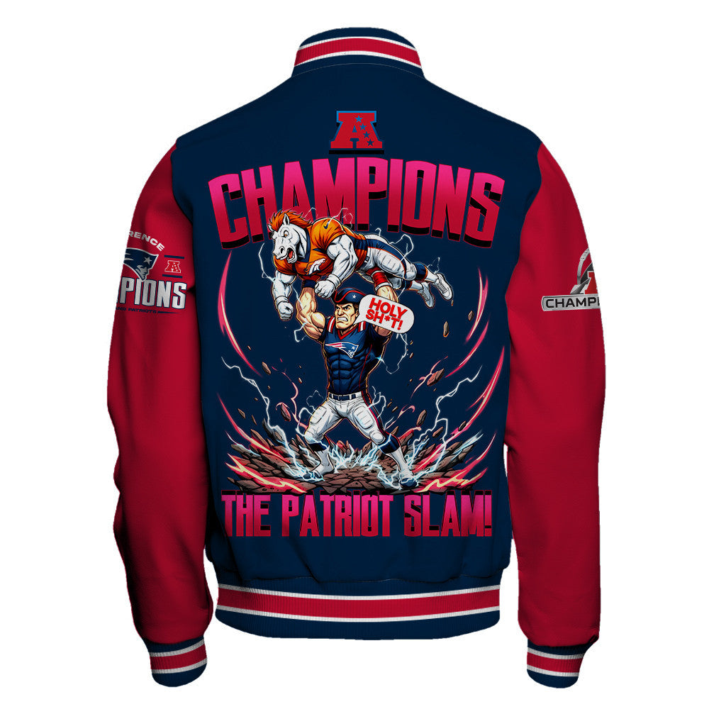 New England Patriots 2025-26 NFC & Super Bowl Champions Varsity Jacket