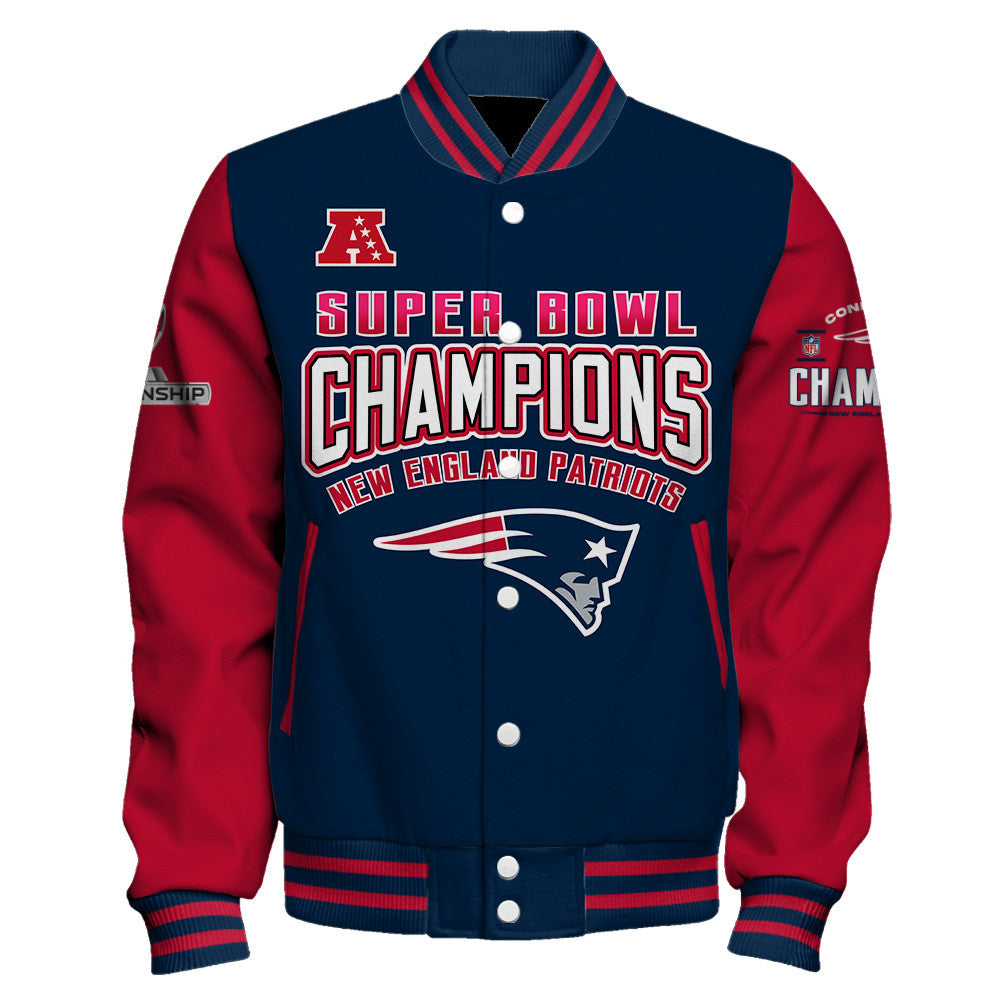 New England Patriots 2025-26 NFC & Super Bowl Champions Varsity Jacket