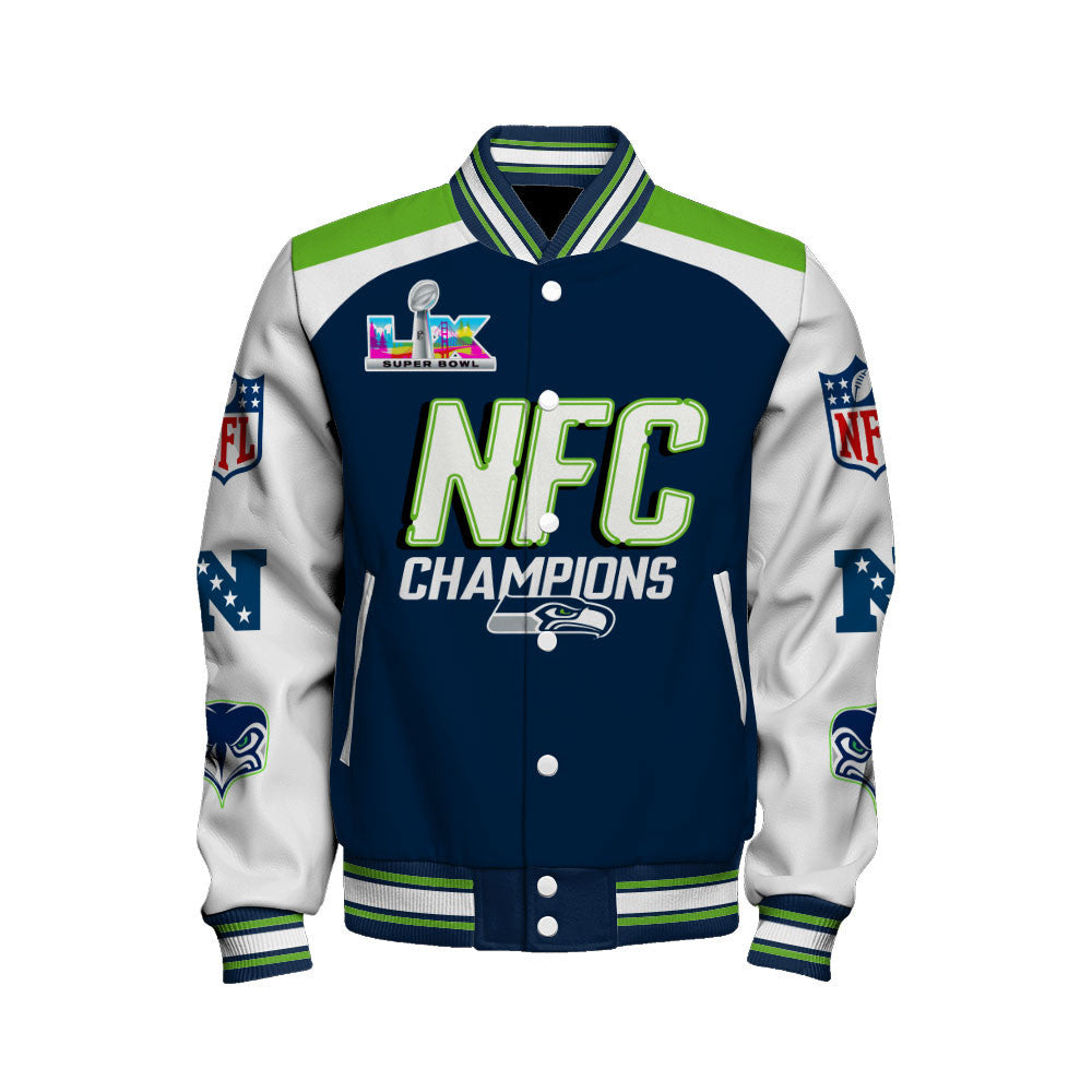 Seattle Seahawks King of The NFC 2025-26 Champions Varsity Jacket