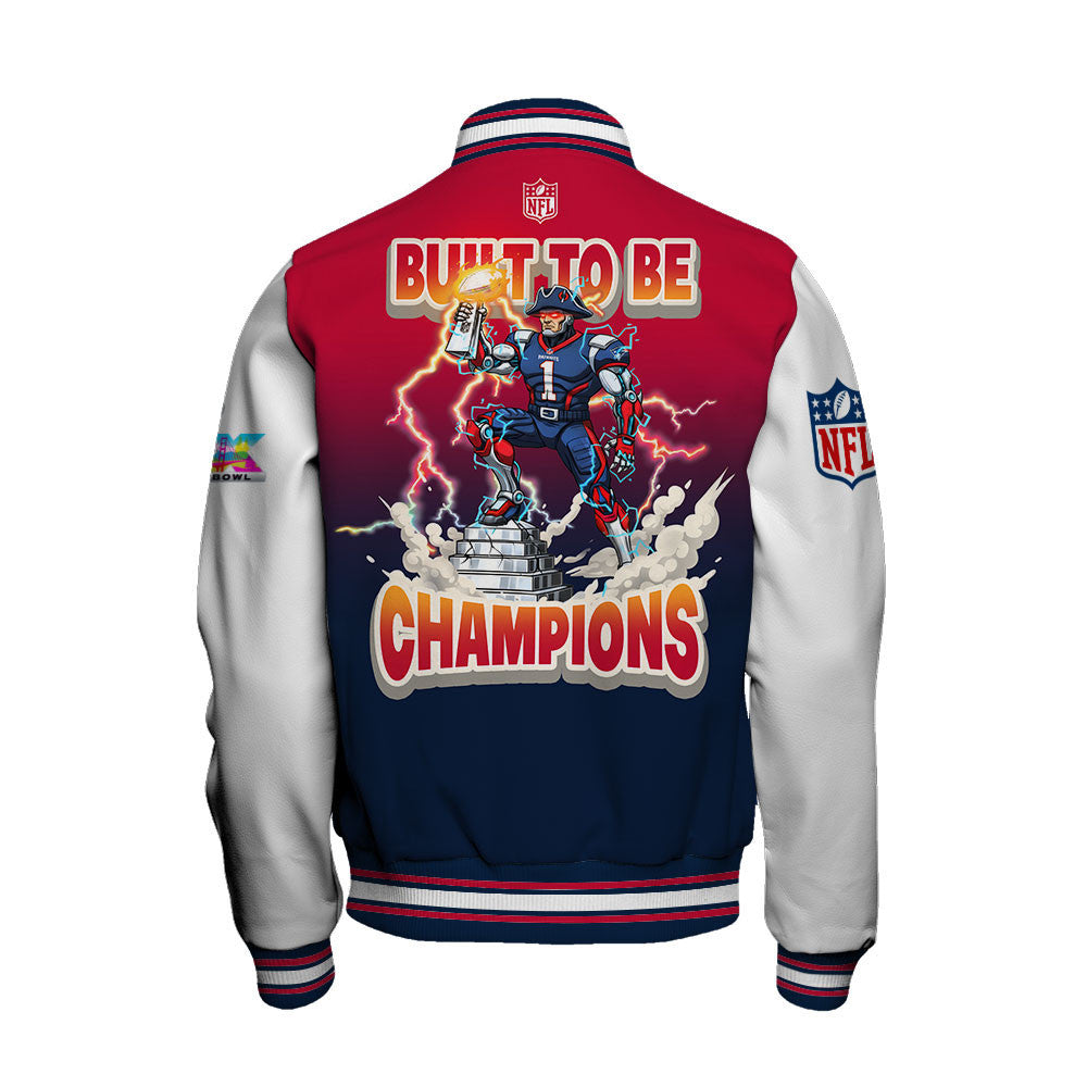 New England Patriots Built To Be Champ Varsity Jacket