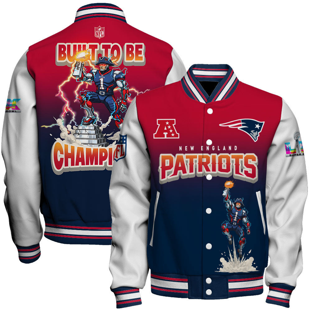 New England Patriots Built To Be Champ Varsity Jacket