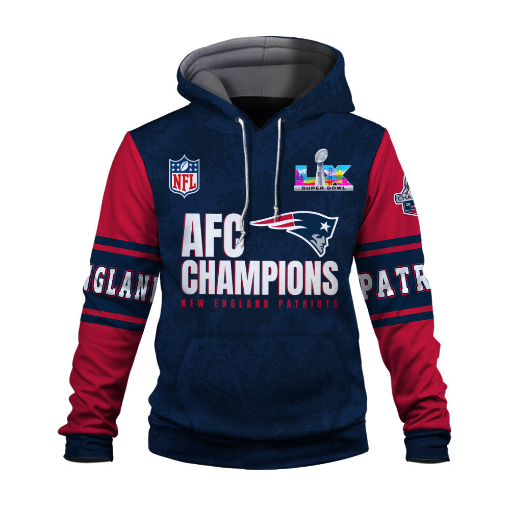 New England Patriots NFC Conference Champions 3D Hoodie