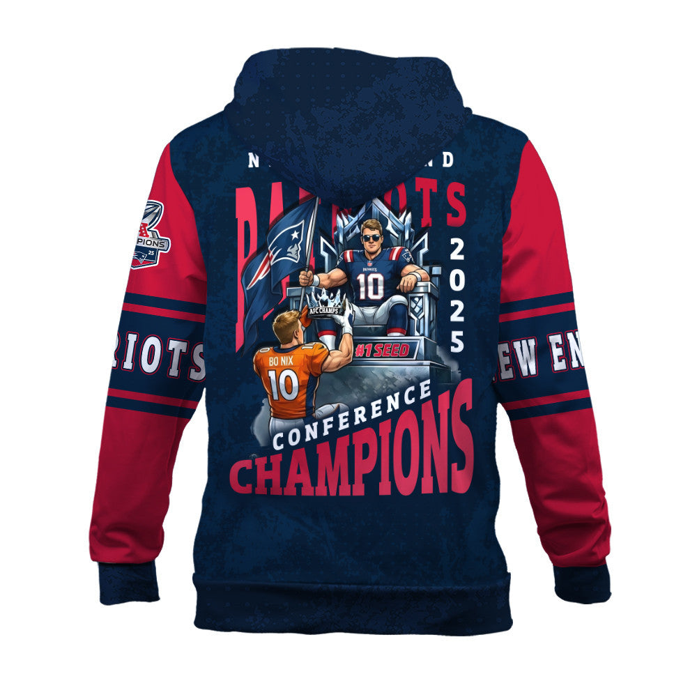 New England Patriots NFC Conference Champions 3D Hoodie